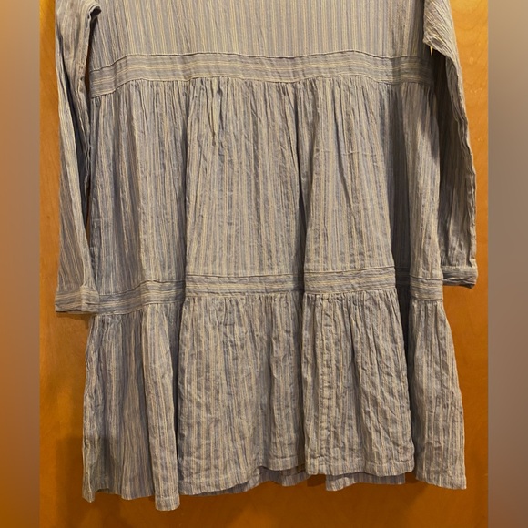 Livingston Williams Light Blue Pinstripe Top or Babydoll Dress - Picture 4 of 7